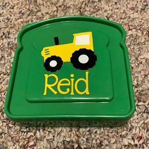 Reid sandwich container Tractor personalized